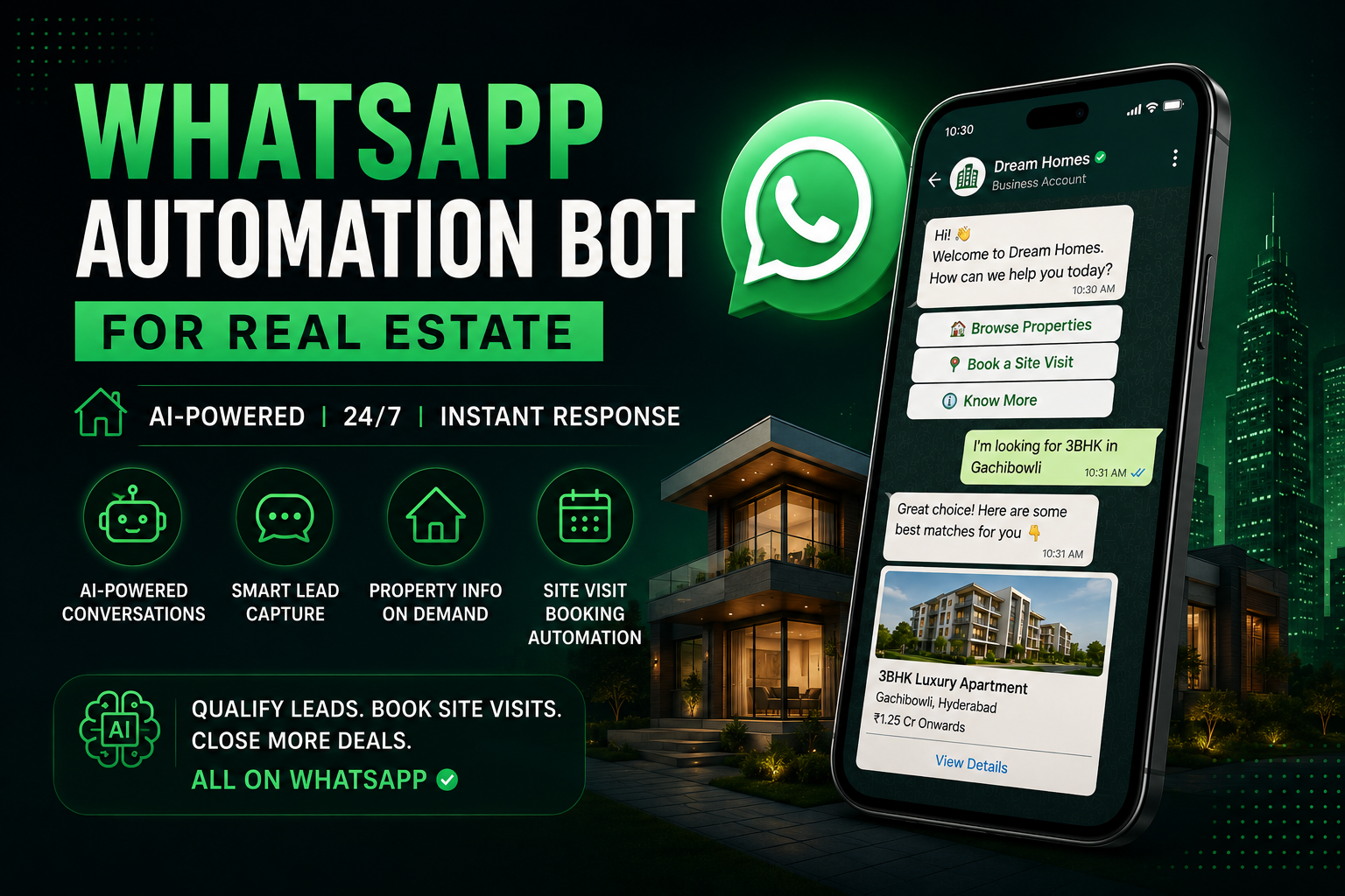 Real Estate WhatsApp Automation Bot
